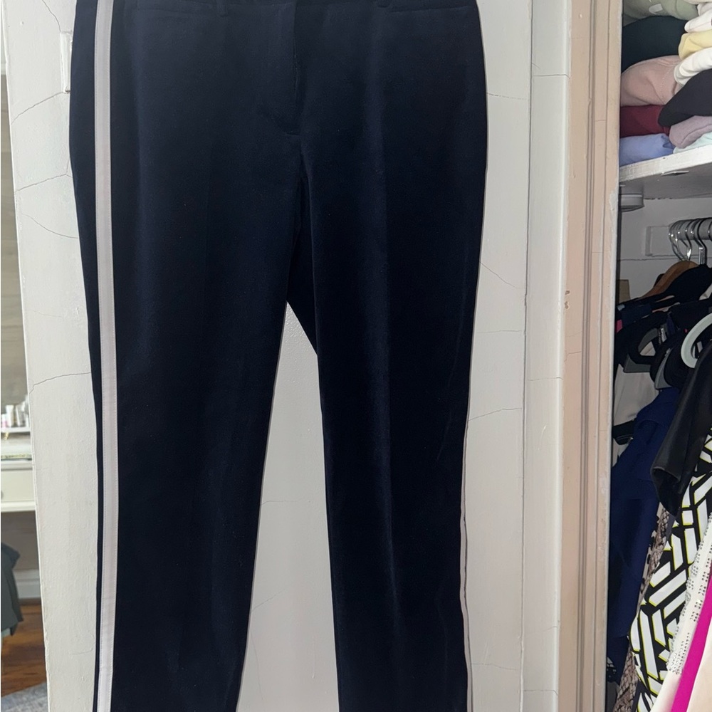 Tommy Hilfiger Black Pantsuit with White Stripe